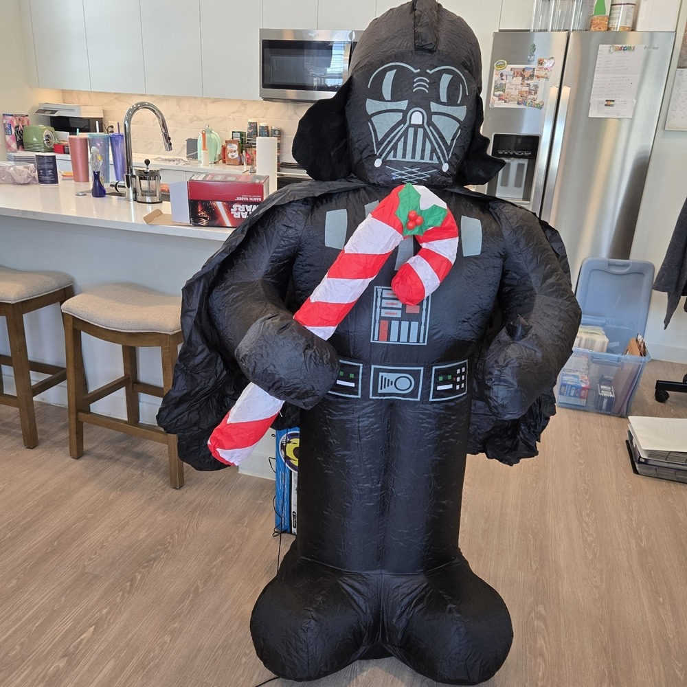 Gemmy‎ Star Wars Darth Vader Airblown Inflatable Christmas Candy Cane 5ft 2016